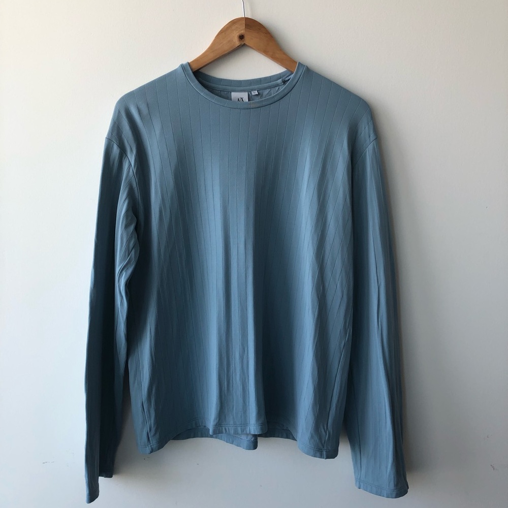 Armani Exchange Light Blue Crew Neck Sweater